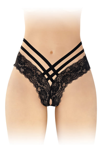 Tanga abierto Anne - negro