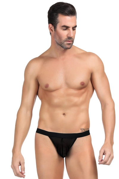 String homme noir résille - Eveil Secret