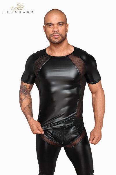 Camiseta efecto mojado y rejilla H056