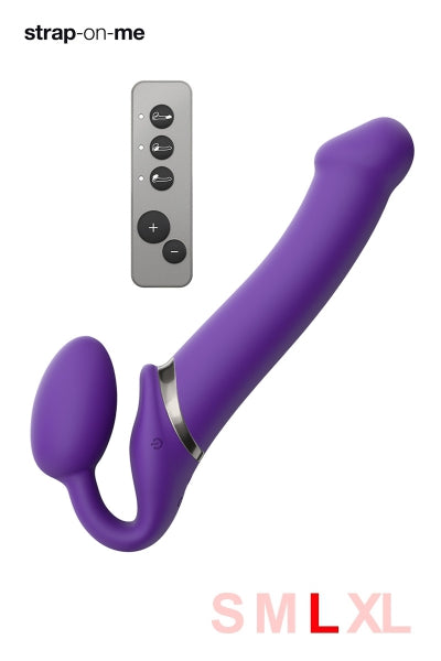 Dildo vibrador con arnés violeta L