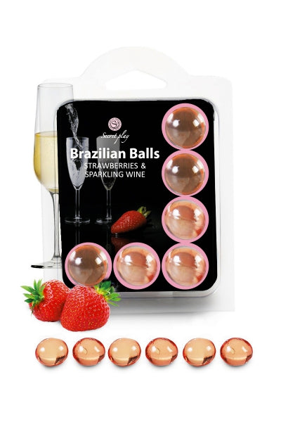 6 bolitas brasileñas - fresa y champán
