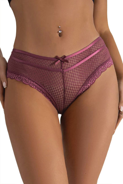 Tanga burdeos encaje - Paris Hollywood