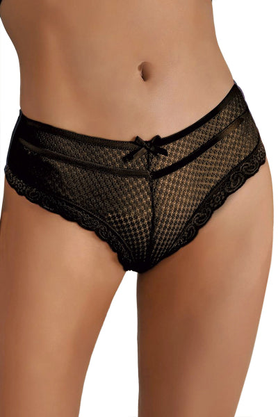 Tanga negro encaje - París Hollywood