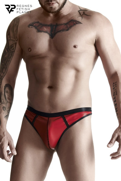 Tanga rojo efecto mojado - Regnes