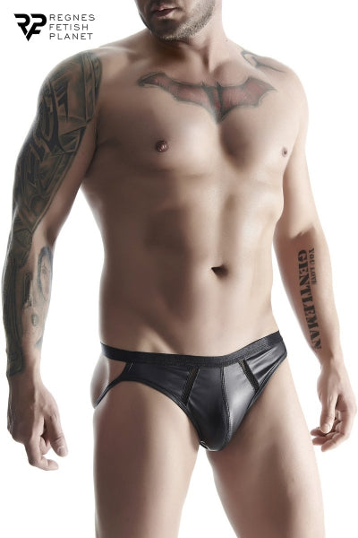 Suspensorio negro efecto wetlook - Regnes