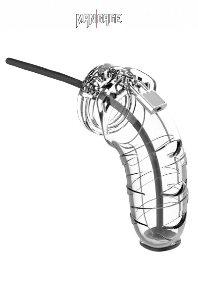 Jaula de castidad de 12,5 cm con plug uretral - ManCage 17