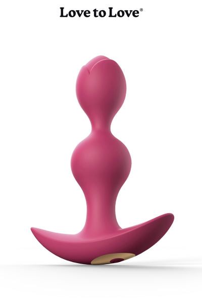Plug anal vibrador Twinny Bud ciruela