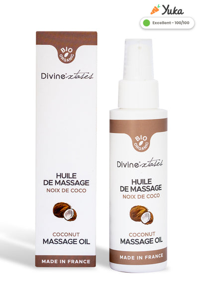 Huile de massage gourmande BIO Noix de coco - Eveil Secret