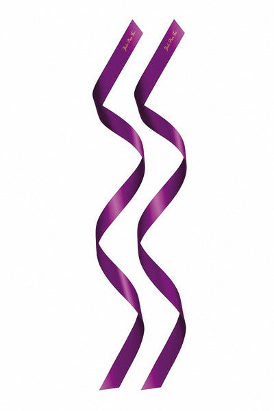 2 lazos BDSM de satén morado - Sweet Caress