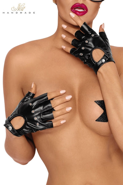 Guantes sin dedos efecto mojado F264