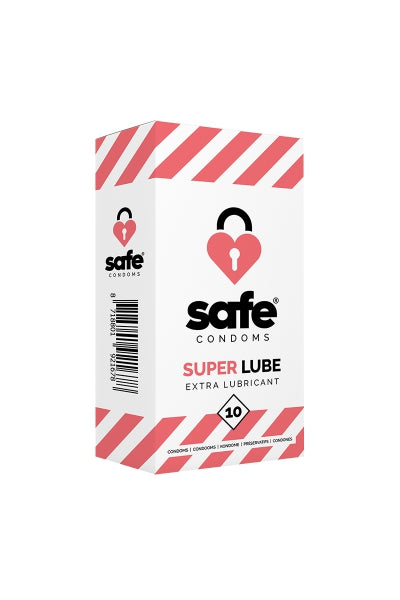 10 condones Safe Super Lube