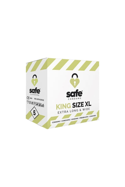 5 preservativos Safe King Size XL