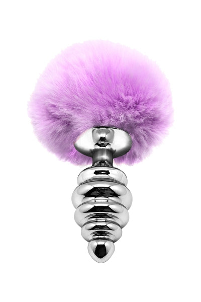 Plug métal Fluffy Twist M mauve - Alive - Eveil Secret
