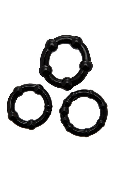 Set 3 Cockrings negros Babooom - Wooomy