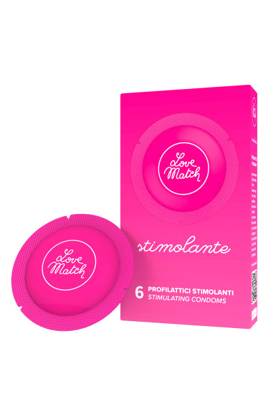 6 Preservativos texturizados Love Match