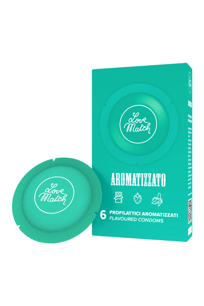 6 preservativos aromatizados Love Match