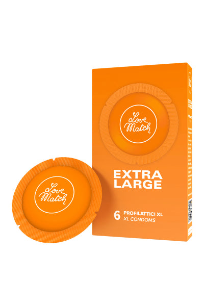 6 preservativos extragrandes Love Match