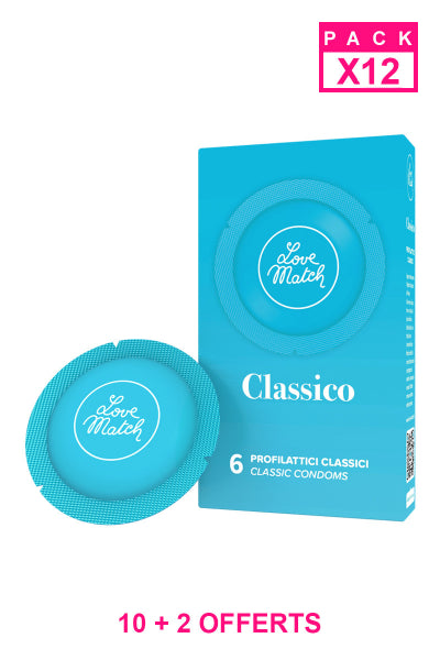 PACK 6 Préservatifs classiques x 10 + 2 offerts