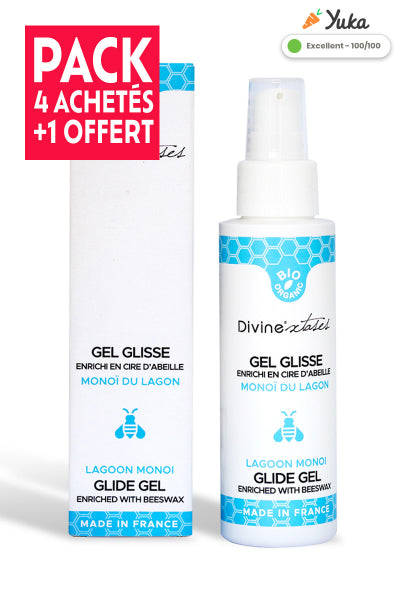 Pack 4 + 1 offert : Lubrifiant Bio monoï 100ml - Divinextases