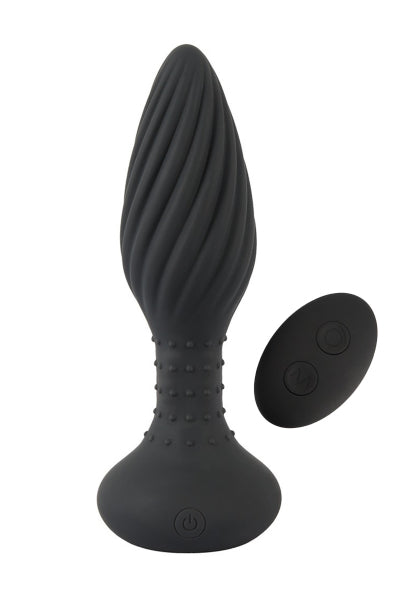 Plug anal vibrant et rotatif télécommandé - Anos - Eveil Secret