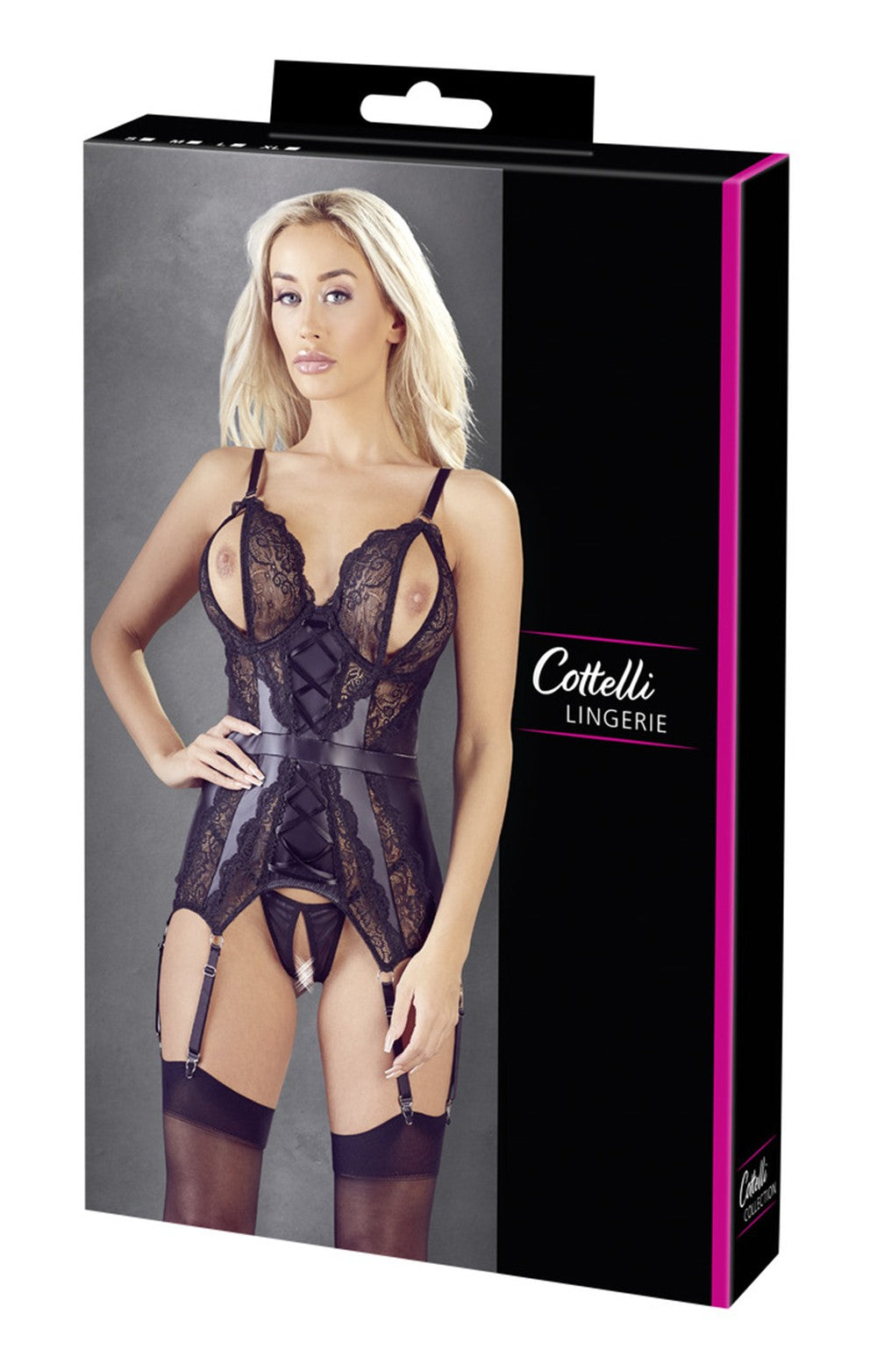 Bustier noir avec jarretelles amovibles