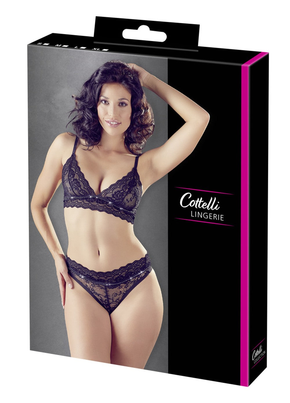 Ensemble 2 pièces dentelle avec strass