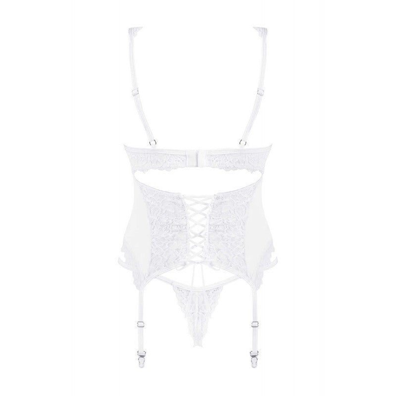 Corsé y tanga blanco Amor Blanco