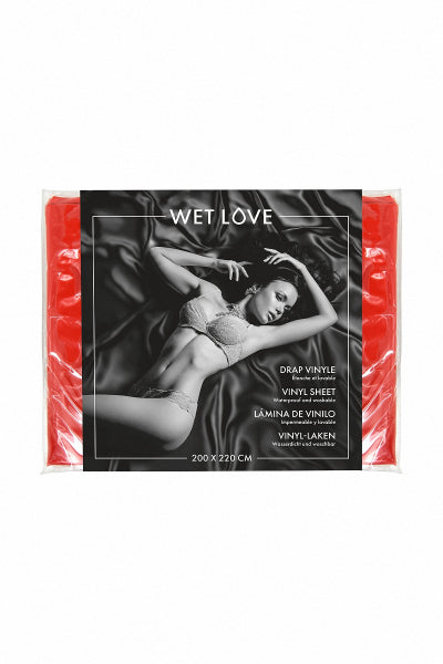 Sábana de vinilo roja 220 x 200 cm - Fetish Tentation