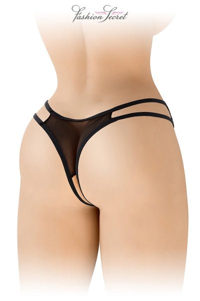 Tanga negro abierto Victoria - Fashion Secret