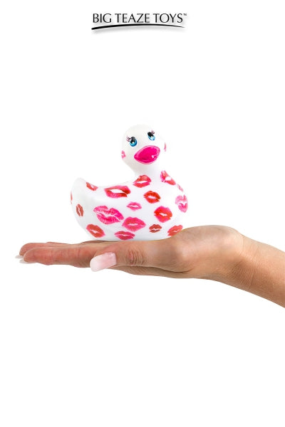 Mini pato vibrador Romance blanco y rosa