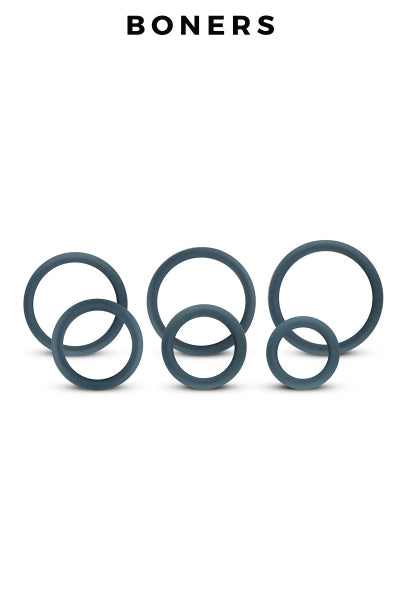Set de 6 anillos para el pene anchos - Boners
