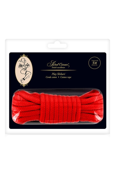 Cuerda de bondage roja 5m - Sweet Caress