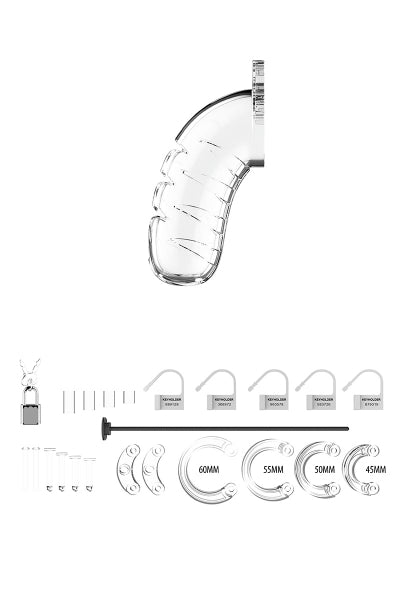 Jaula de castidad de 10 cm con sonda uretral - ManCage 16