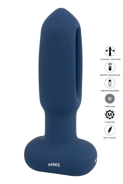 Plug anal vibrant avec langue oscillante - Anos