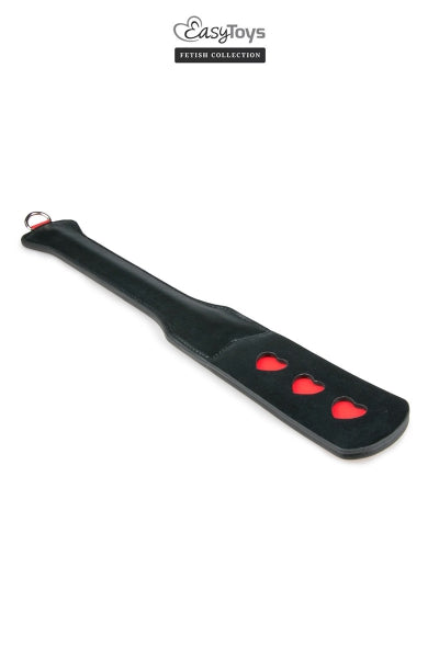 Paleta de cuero con 3 corazones - Easytoys Fetish Collection