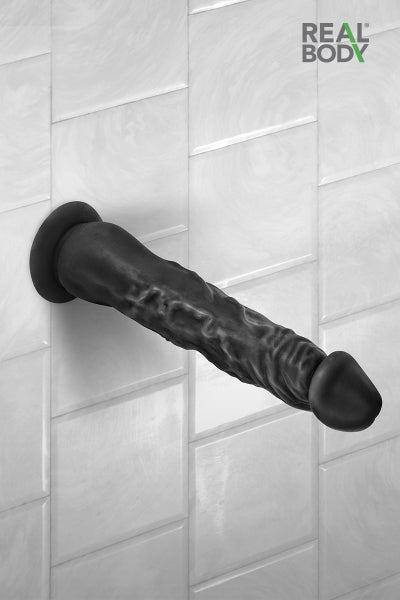 Gode réaliste 21 cm noir - Real Justin