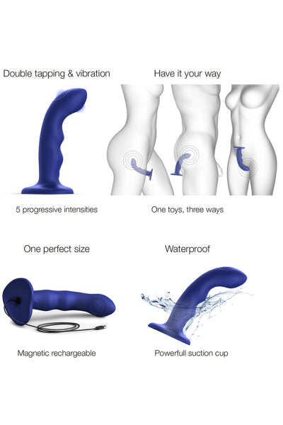 Vibrador dildo wave azul - Strap on Me