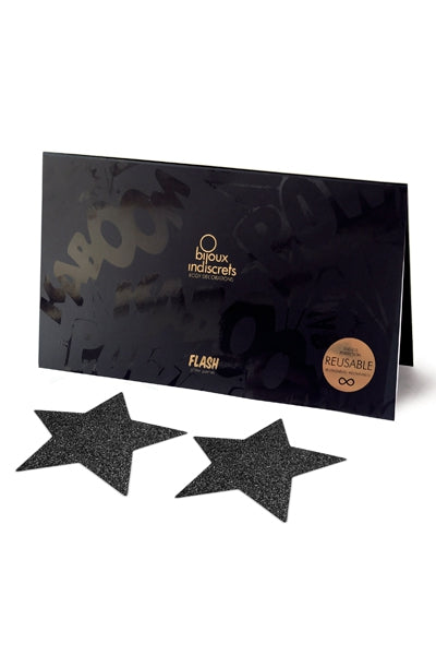 Joyas para el pecho Flash Estrella Negra