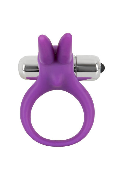 Anillo vibrador para pene de doble acción con conejito y balas - Sweet Smile
