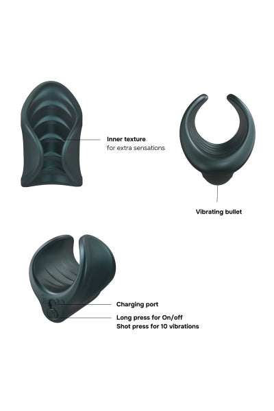 Masturbador vibrador Starter Pine Grey - Man Wan