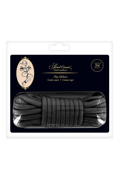 Cuerda de bondage negra 5m - Sweet Caress