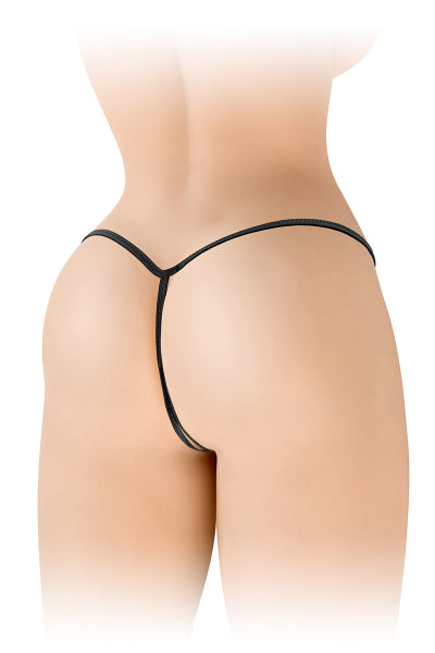 Tanga de hilo abierto Sandra negro - Fashion Secret