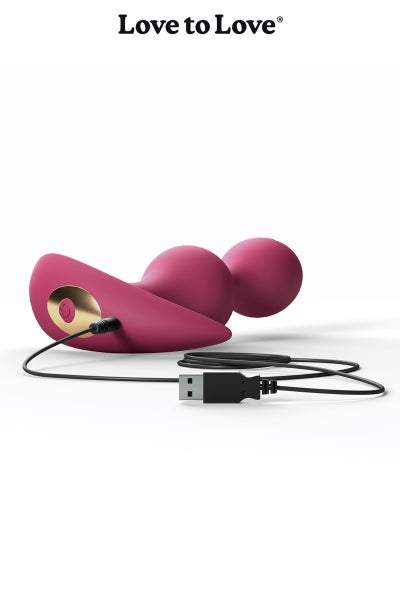 Plug anal vibrador Twinny Bud ciruela