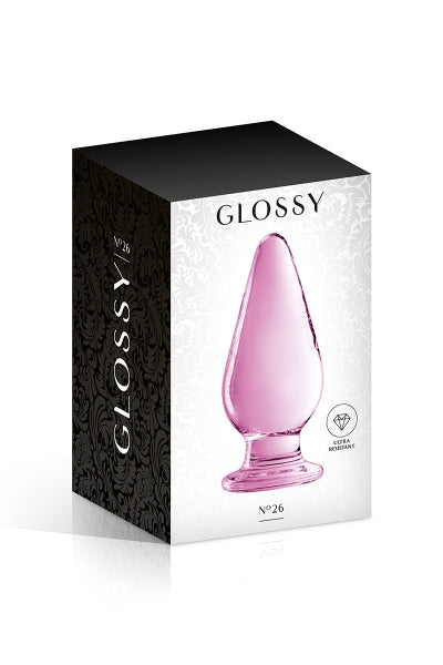 Plug anal de cristal Glossy Toys n.º 26 Rosa