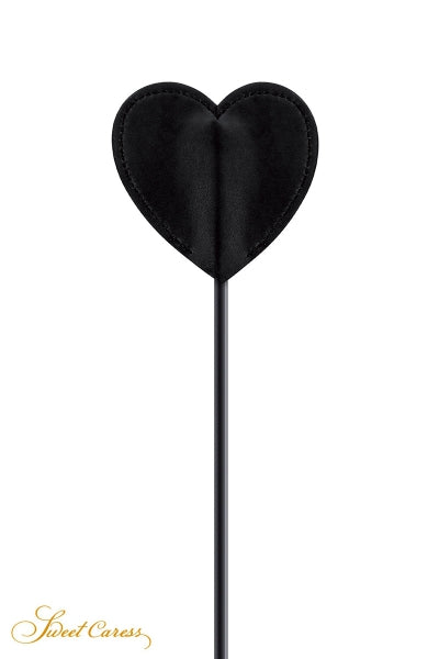 Tapette coeur avec pompon noir - Sweet Caress - Eveil Secret