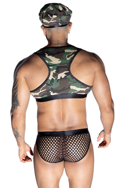 Conjunto militar sexy de 4 piezas - J Lencería