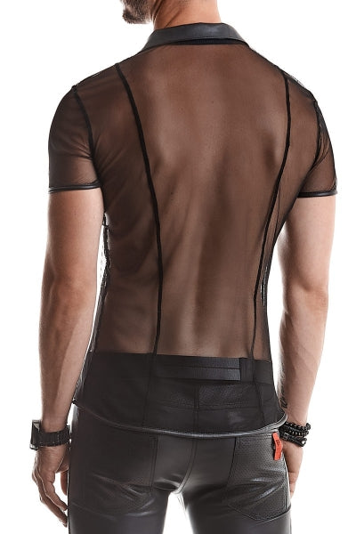 Polo de punto negro transparente - Regnes