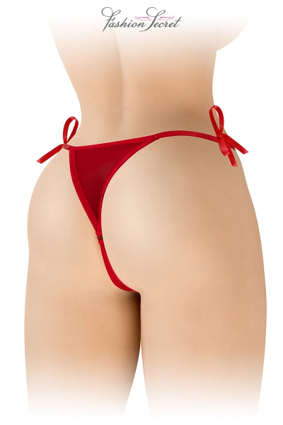 Tanga rojo abierto anudado Stella - Fashion Secret
