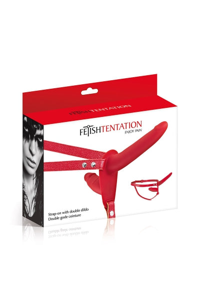 Double gode ceinture rouge - Fetish Tentation - Eveil Secret