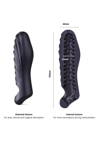 Funda para pene 3 en 1 Ryzer Black Plum - Man Wan